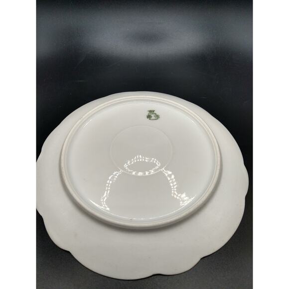 Hand Painted Porcelain 7" Plate Crown Vienna Austria Ombre Autumn Leaves Stamped - Picture 3 of 7